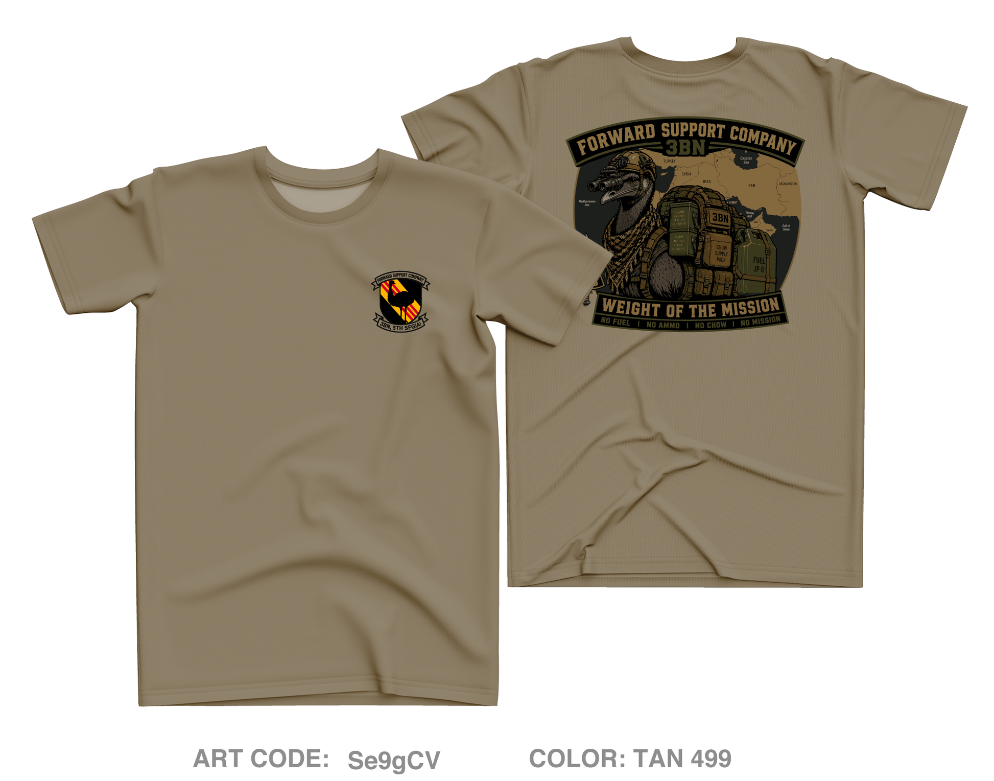 3BN, 5 SFG Core Men's SS Performance Tee - Se9gCV
