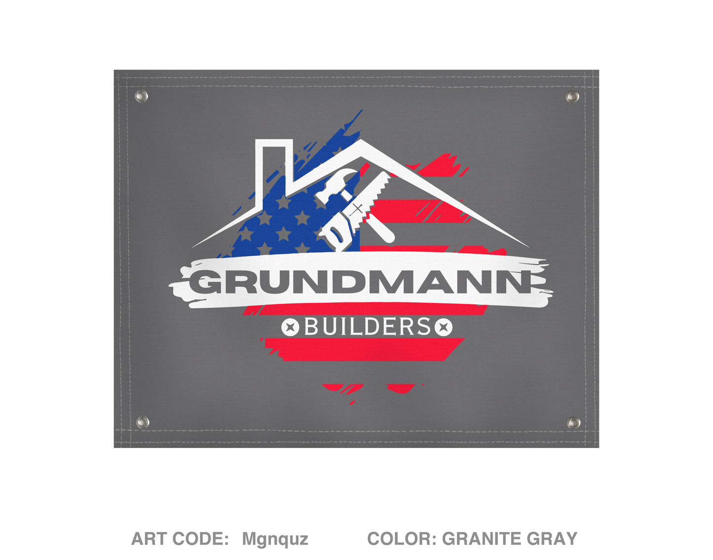 Grundmann Builders Banner Flag - Mgnquz