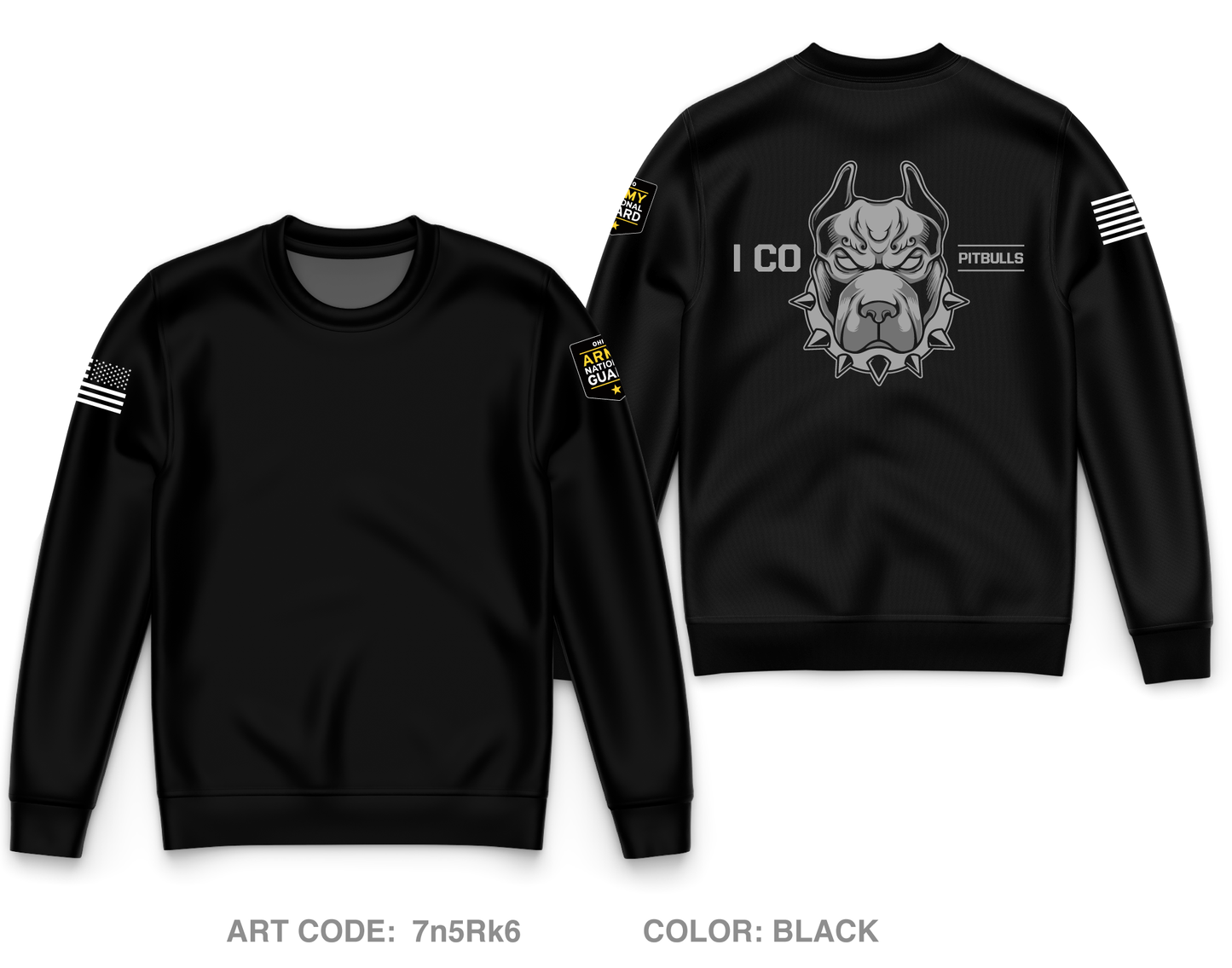 Ohio Army National Guard Core Men's Crewneck Performance Sweatshirt - 7n5Rk6