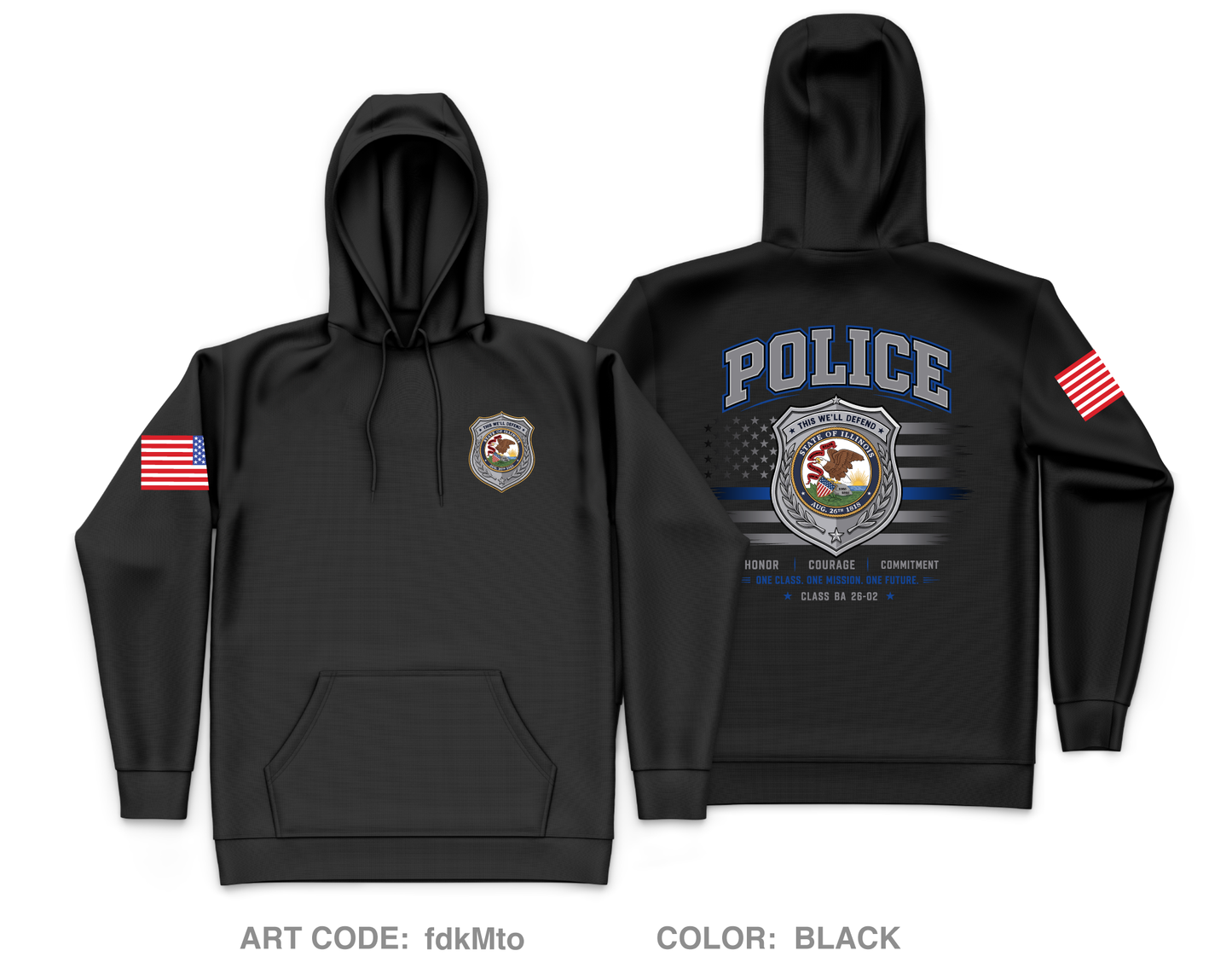 Class BA 26-02 Core Men's Hooded Performance Sweatshirt - fdkMto