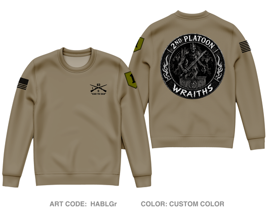 2nd PLT, C co, 1-63 AR BN Core Men's Crewneck Performance Sweatshirt - HABLGr