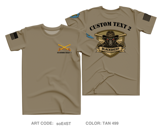 CUSTOM B Trp 1/124 CAVALRY Store 1 Core Men's SS Performance Tee - soE4ST