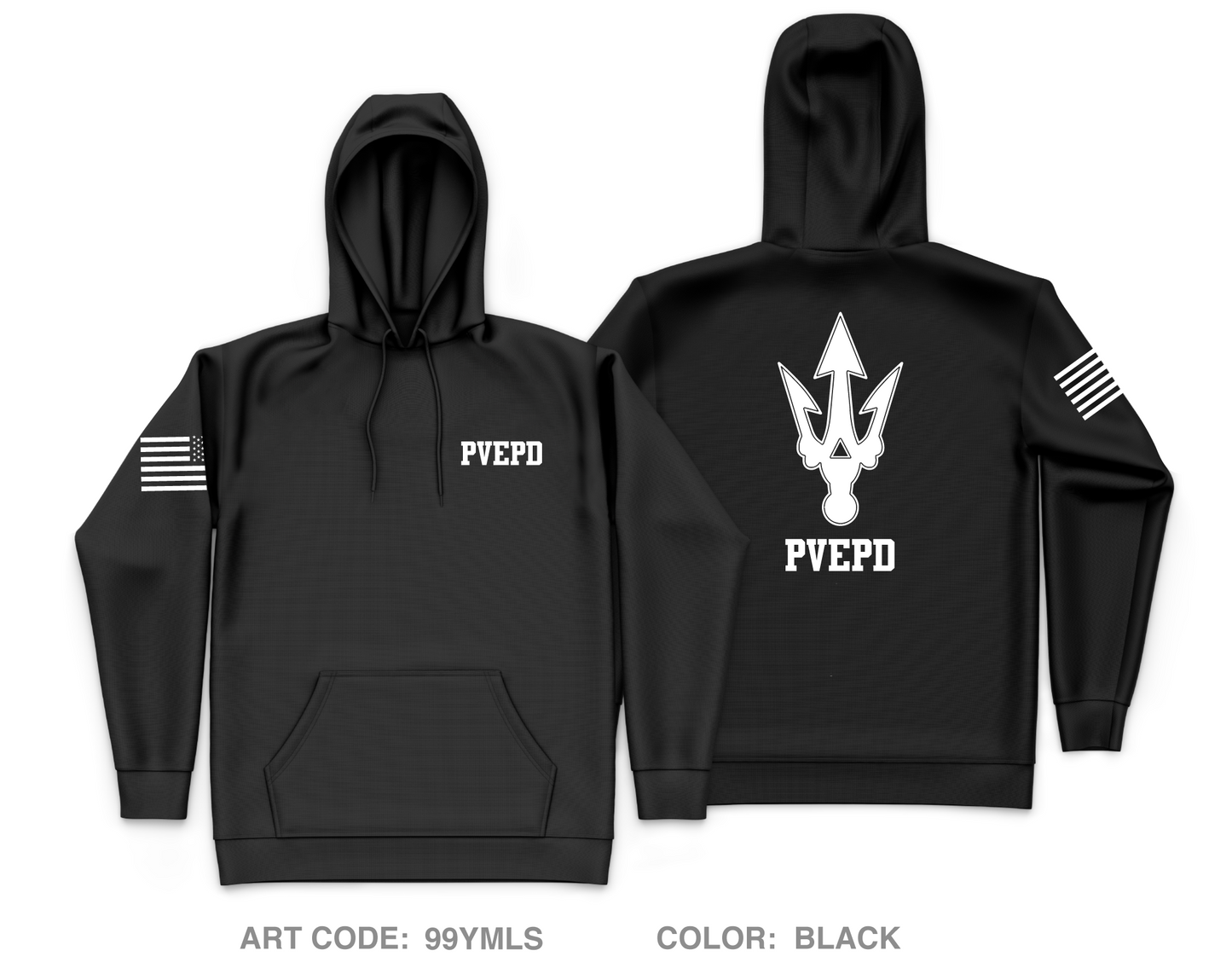 Palos Verdes Estates Police Core Men's Hooded Performance Sweatshirt - 99YMLS