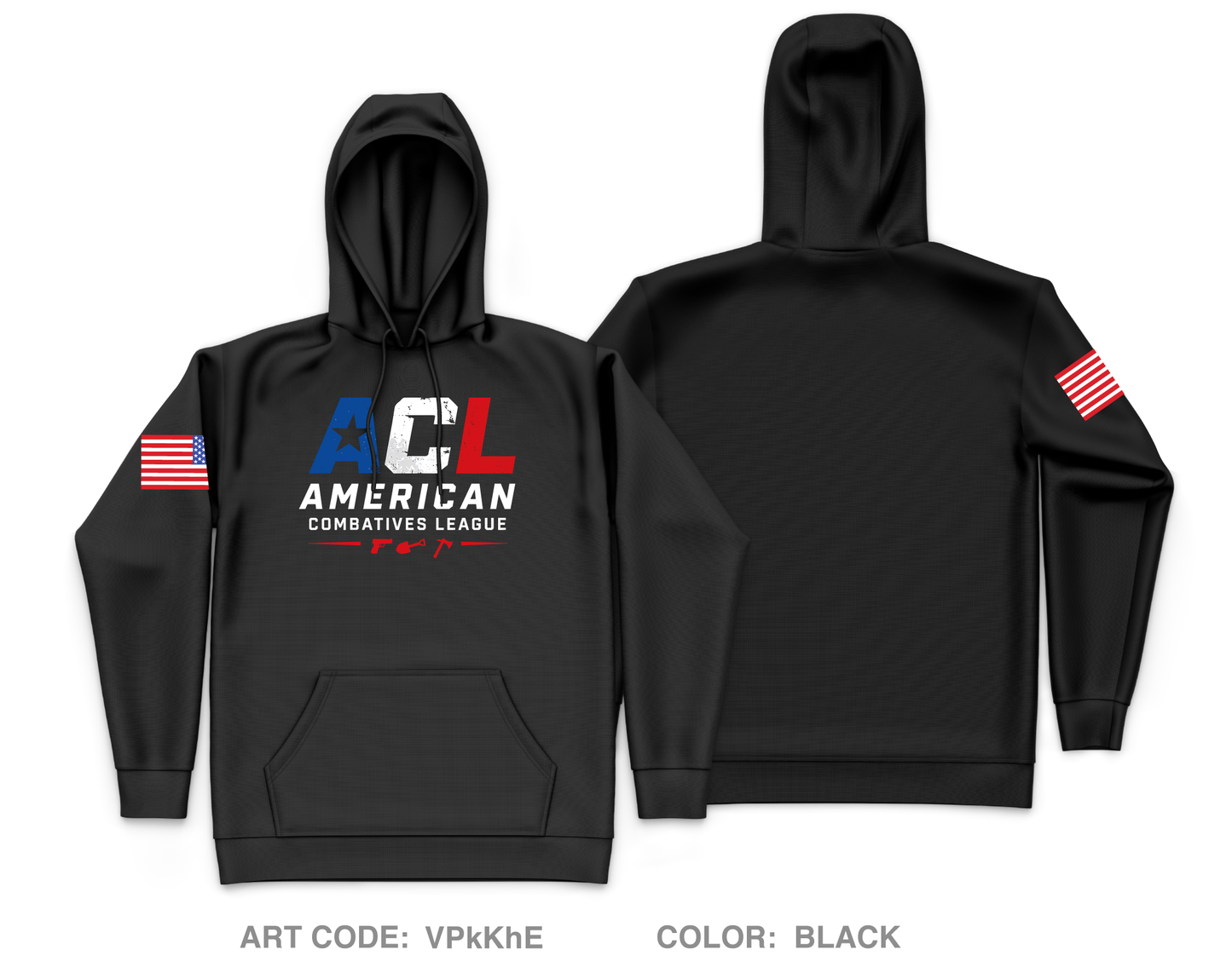 American Combatives League Core Men's Hooded Performance Sweatshirt - VPkKhE