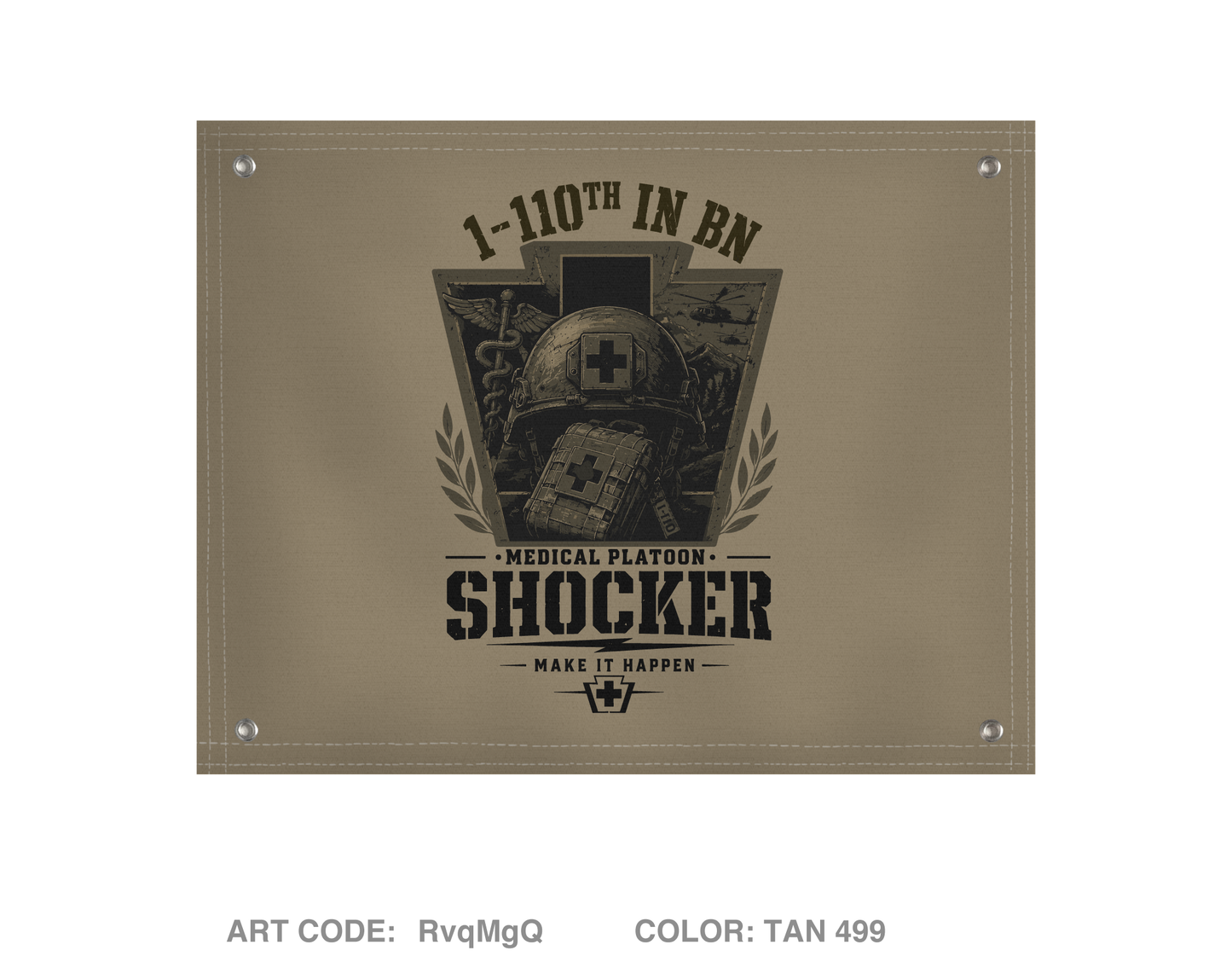 1-110th Banner 8x12 inch - RvqMgQ