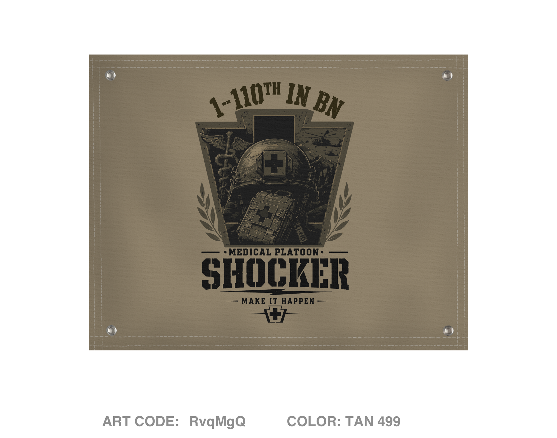1-110th Banner 8x12 inch - RvqMgQ