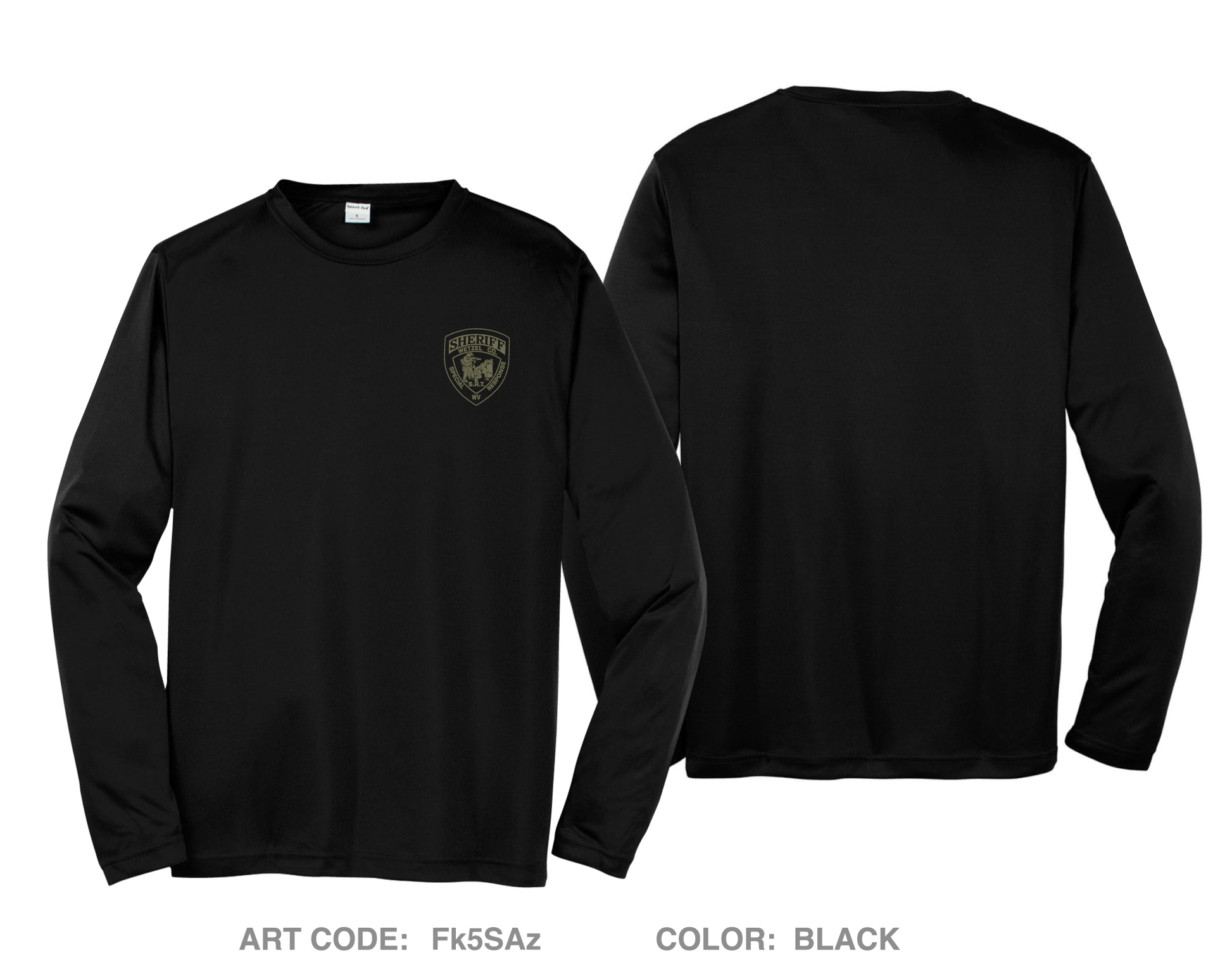 Wetzel County Sheriff's Office SRT Hi-Tech Performance Unisex LS Tee - Fk5SAz