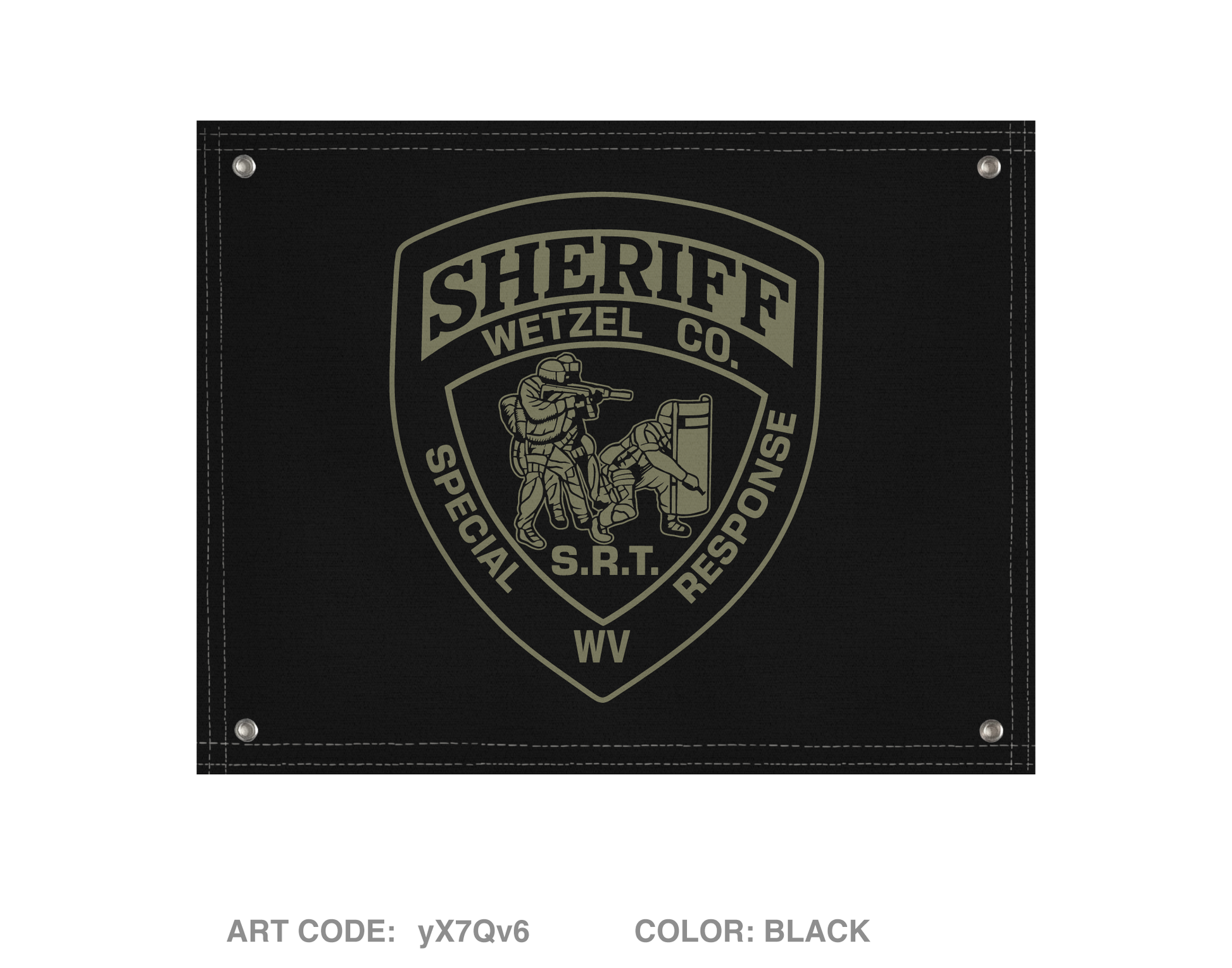 Wetzel County Sheriff's Office SRT Banner Flag - yX7Qv6