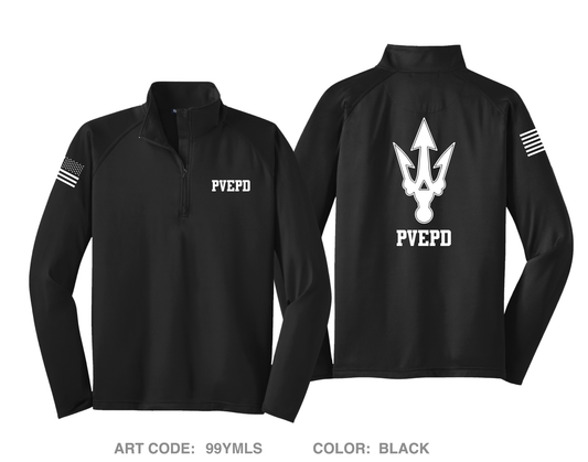 Palos Verdes Estates Police Hi-Tech Performance Quarter-Zip Fleece Jacket - 99YMLS
