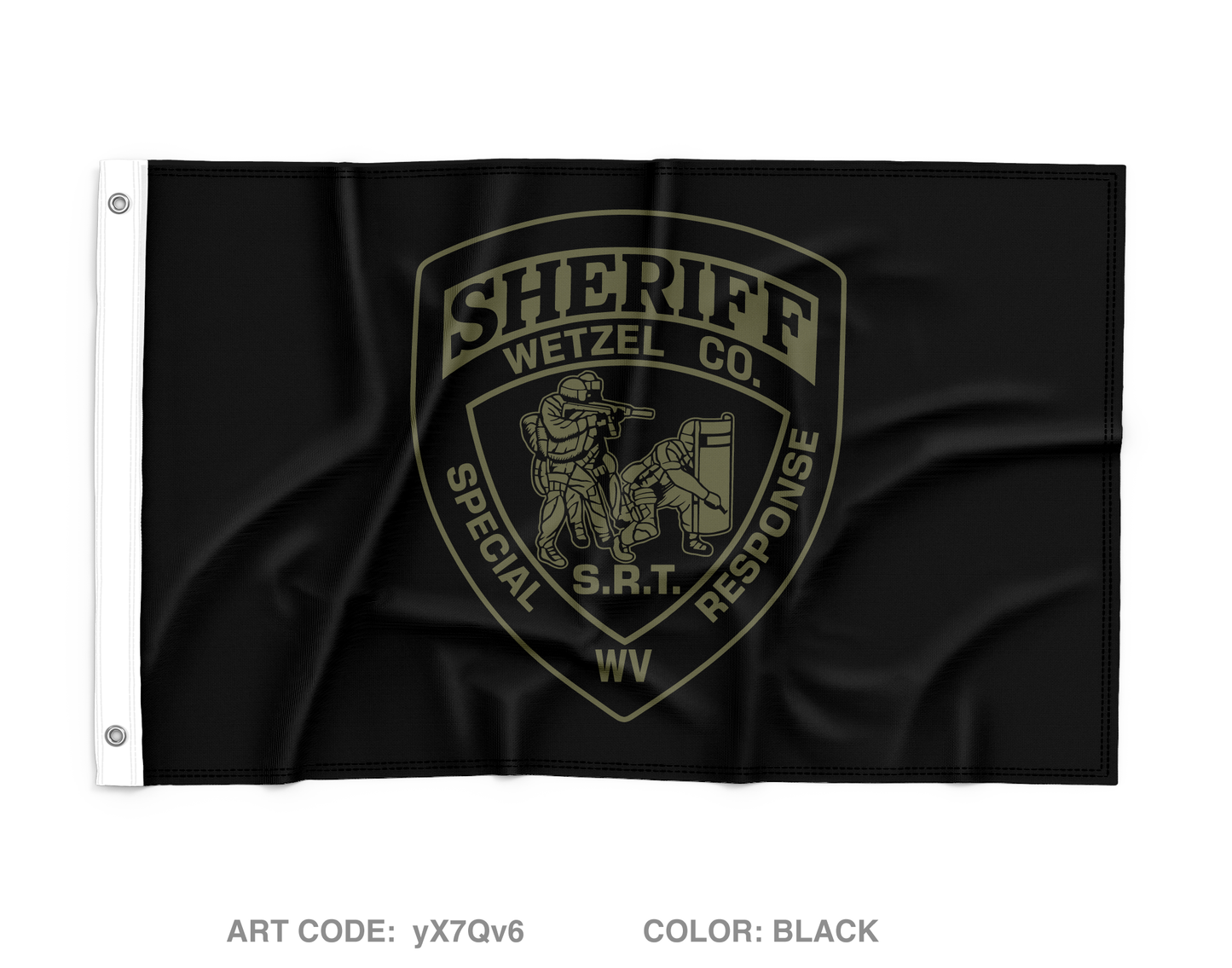 Wetzel County Sheriff's Office SRT Wall Flag - yX7Qv6