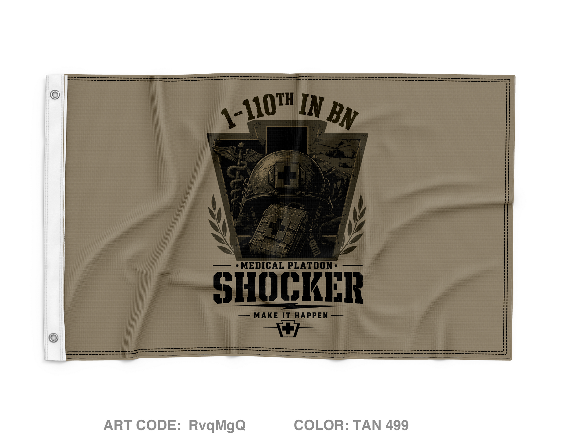 1-110th Wall Flag - RvqMgQ