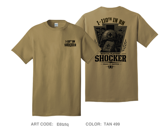 1-110th Comfort Unisex Cotton SS Tee - E6tztq