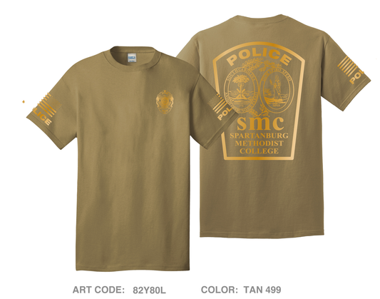Spartanburg Methodist College Police Comfort Unisex Cotton SS Tee - 82Y80L