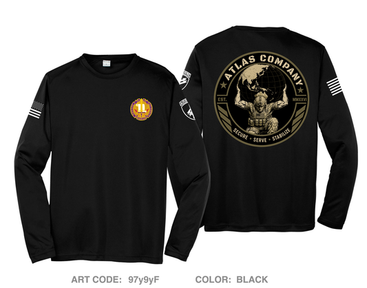 A Co 405th CA BN Hi-Tech Performance Unisex LS Tee - 97y9yF