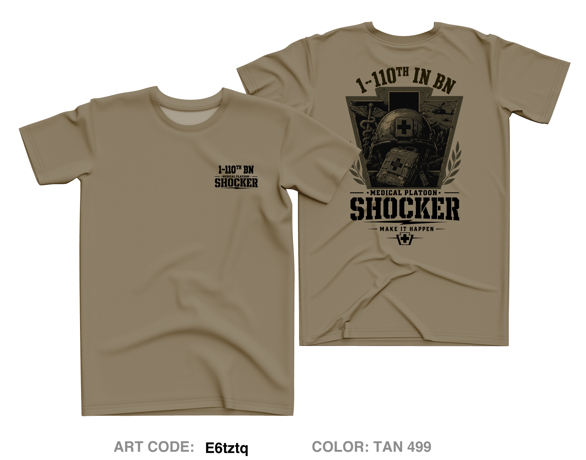 1-110th Core Men's SS Performance Tee - E6tztq