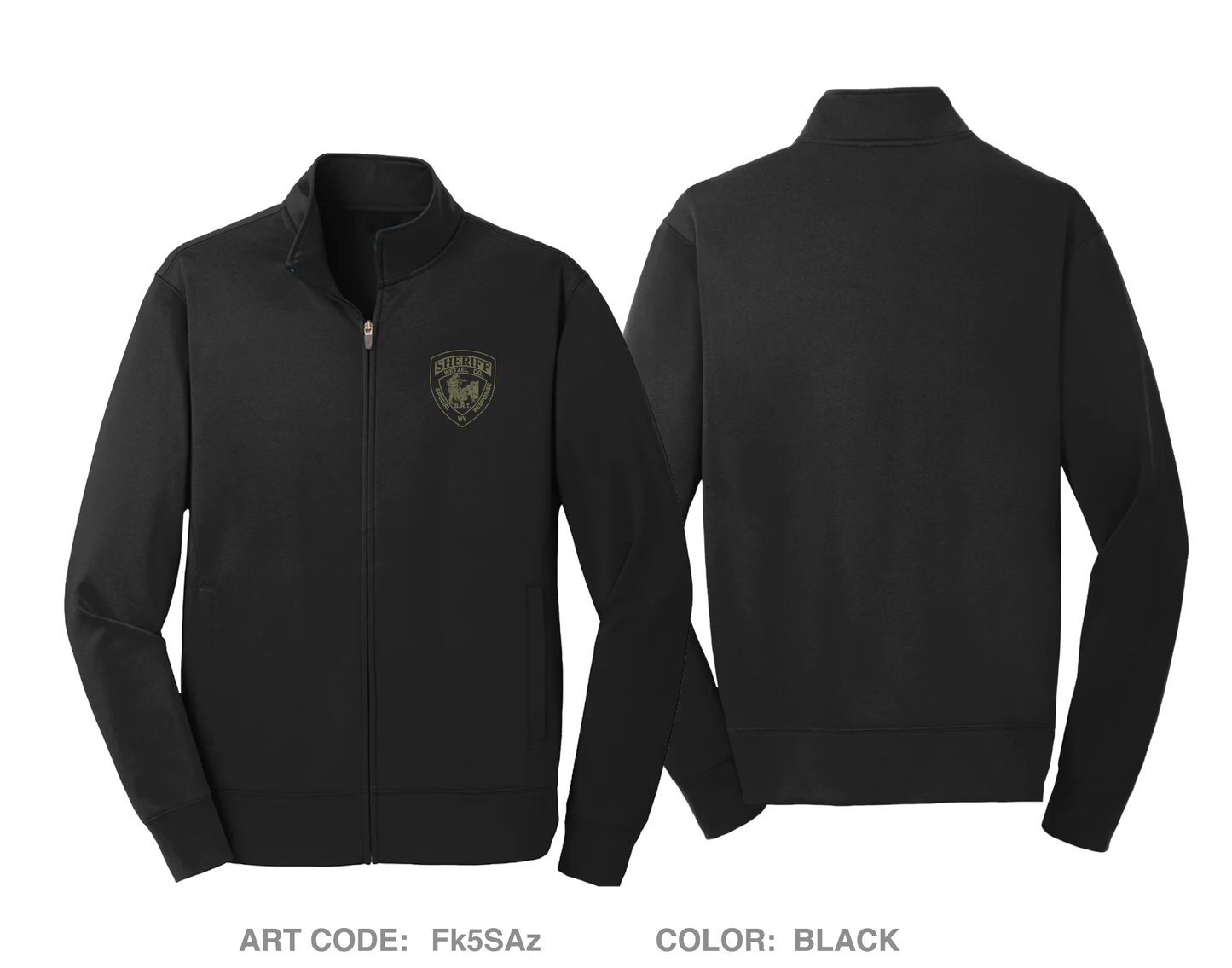 Wetzel County Sheriff's Office SRT Hi-Tech Performance Full-Zip Fleece Jacket - Fk5SAz