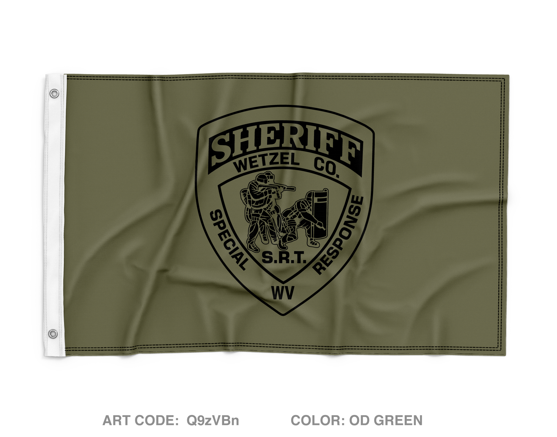 Wetzel County Sheriff SRT Wall Flag - Q9zVBn