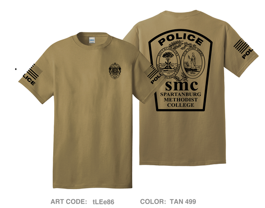 Spartanburg Methodist College Police Comfort Unisex Cotton SS Tee - tLEe86