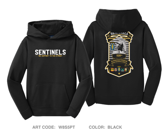 528th Sustainment Brigade (SO)(A) Hi-Tech Performance Unisex Youth Hoodie - W8S5PT_Y