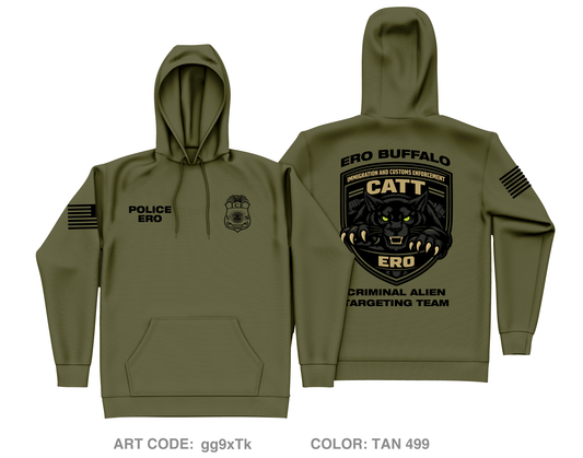 ICE ERO CMD Batavia Core Men's Hooded Performance Sweatshirt - gg9xTk