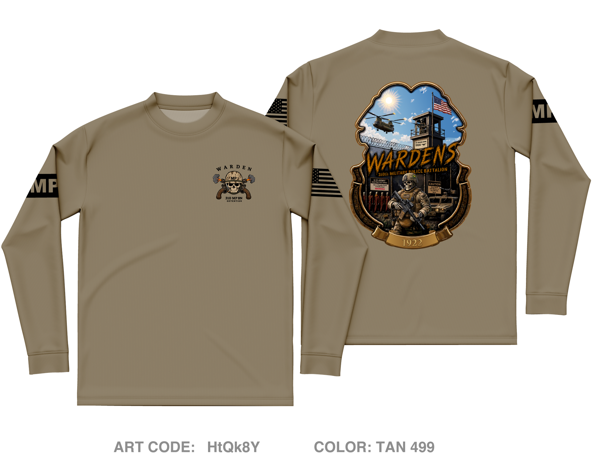 310th Military Police Battalion Core Men's LS Performance Tee - HtQk8Y