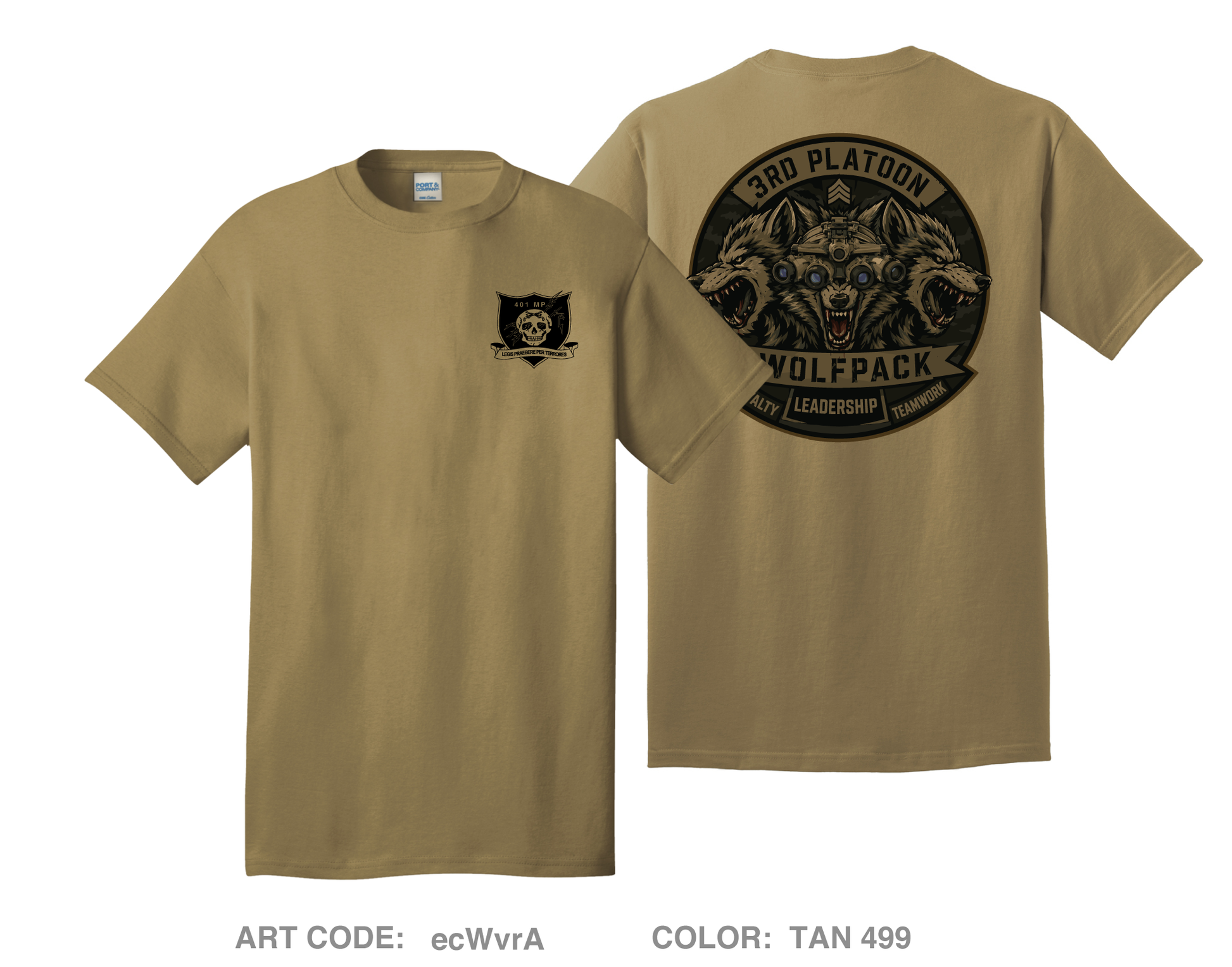 3rd Plt, 401st MP CO Comfort Unisex Cotton SS Tee - ecWvrA