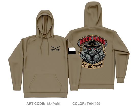 1st Platoon, Aztec Troop, 1-124 Core Men's Hooded Performance Sweatshirt - k8kPoM