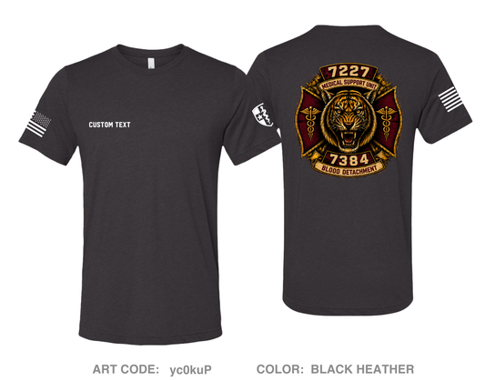 CUSTOM 7227 Medical Support Unit / 7384 Blood Detachment Comfort Unisex Triblend SS Tee - yc0kuP