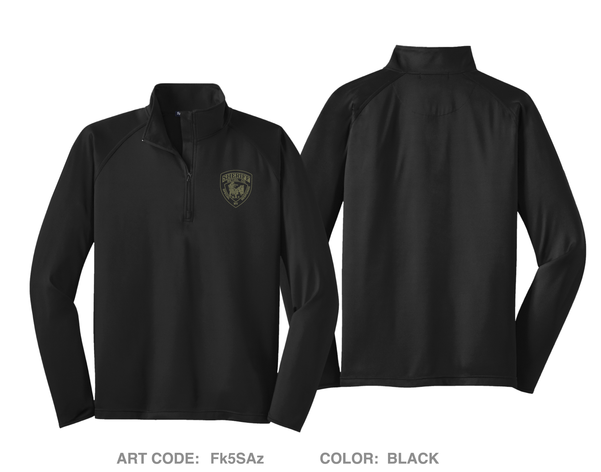 Wetzel County Sheriff's Office SRT Hi-Tech Performance Quarter-Zip Fleece Jacket - Fk5SAz