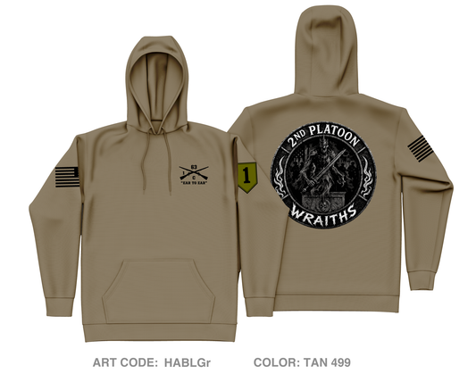 2nd PLT, C co, 1-63 AR BN Core Men's Hooded Performance Sweatshirt - HABLGr