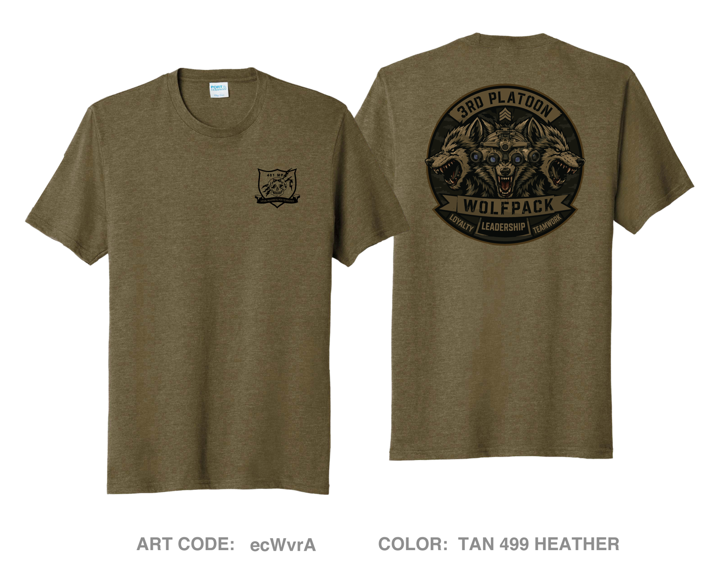 3rd Plt, 401st MP CO Comfort Unisex Triblend SS Tee - ecWvrA