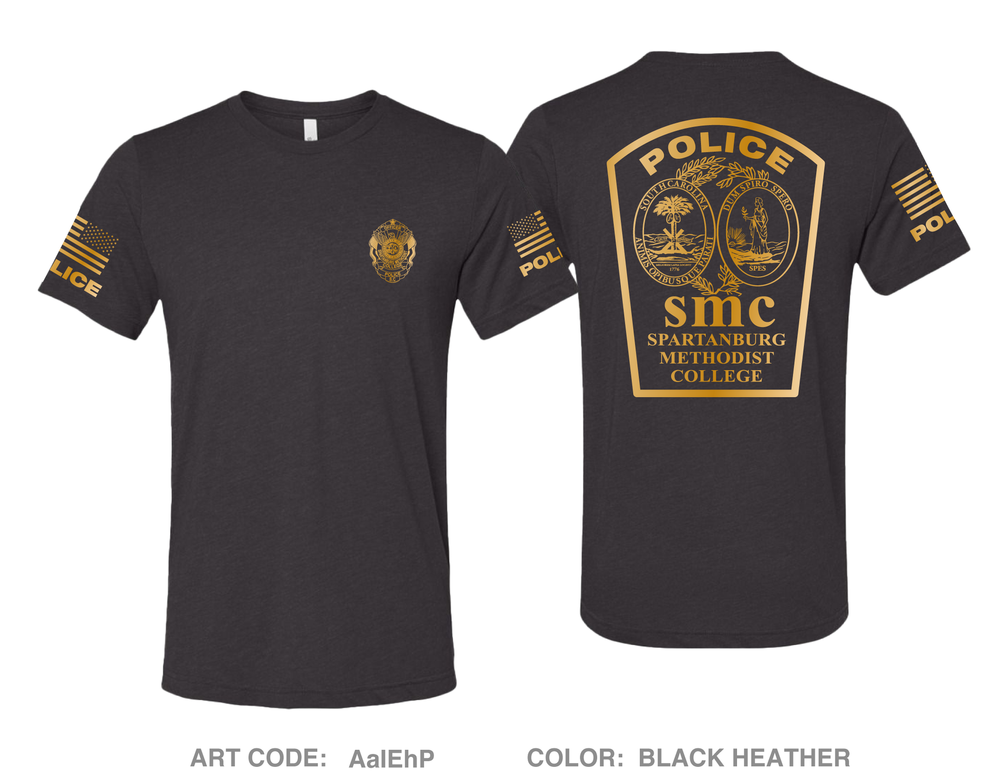 Spartanburg Methodist College Police Comfort Unisex Triblend SS Tee - AaIEhP