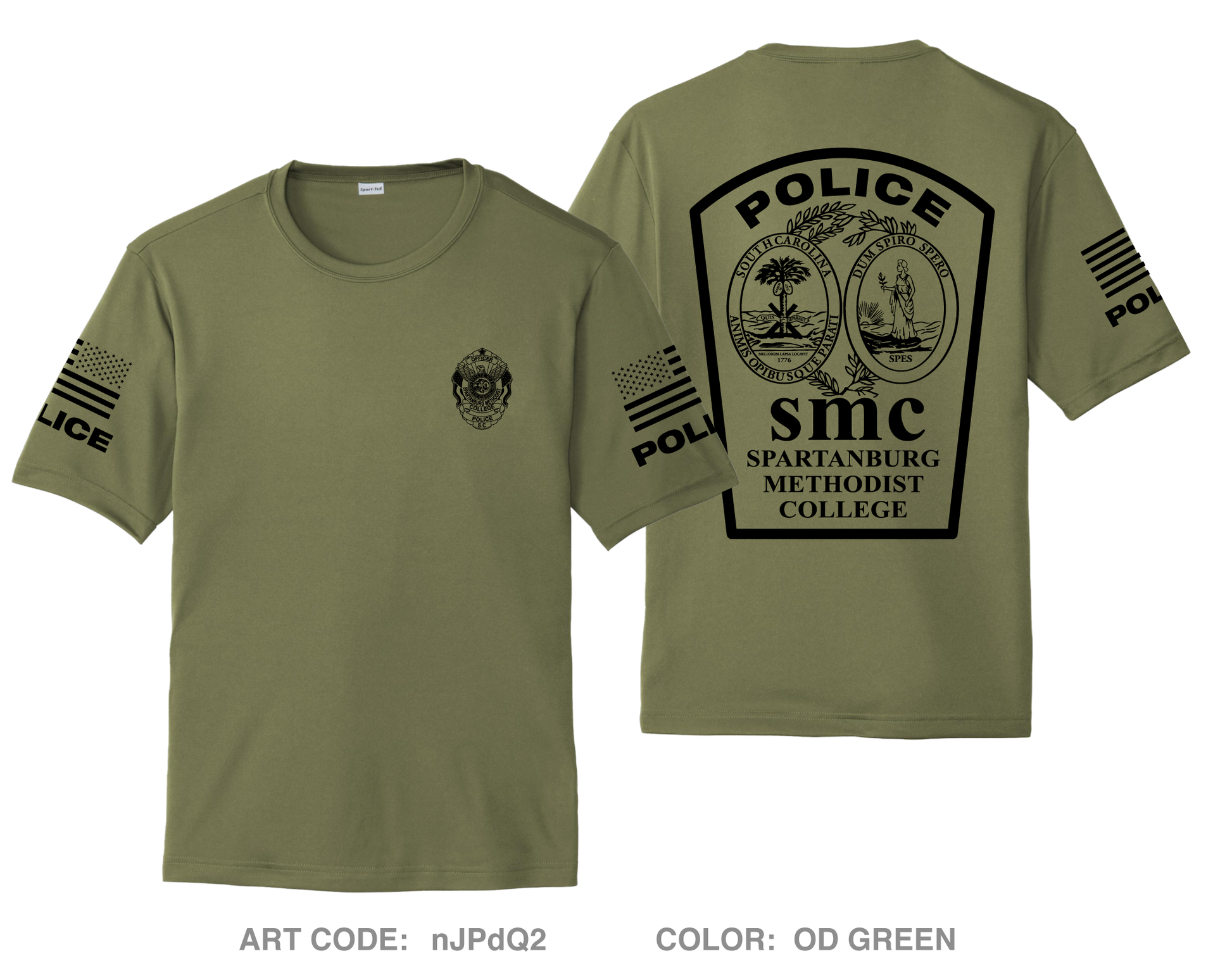 Spartanburg Methodist College Police Hi-Tech Performance Unisex SS Tee - nJPdQ2