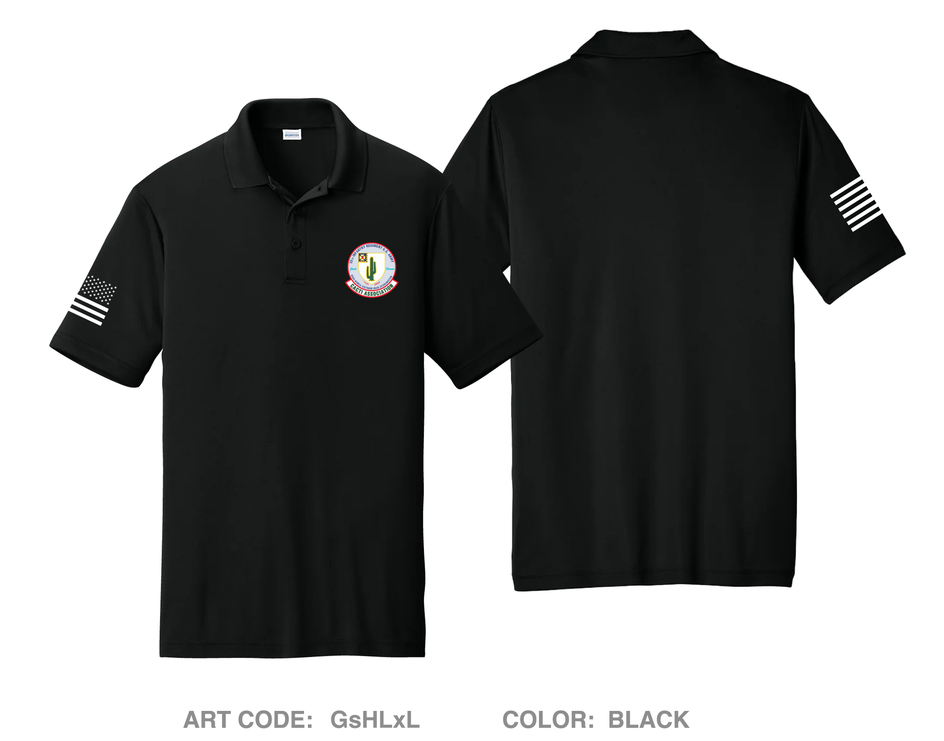 35th Infantry (Cacti) Regiment Association Fundraising collection Hi-Tech Performance Men's SS Polo - GsHLxL