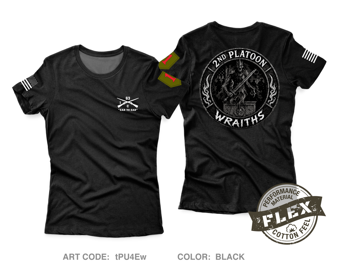 2nd PLT, C co, 1-63 AR BN Core Men's SS Performance Tee - tPU4Ew
