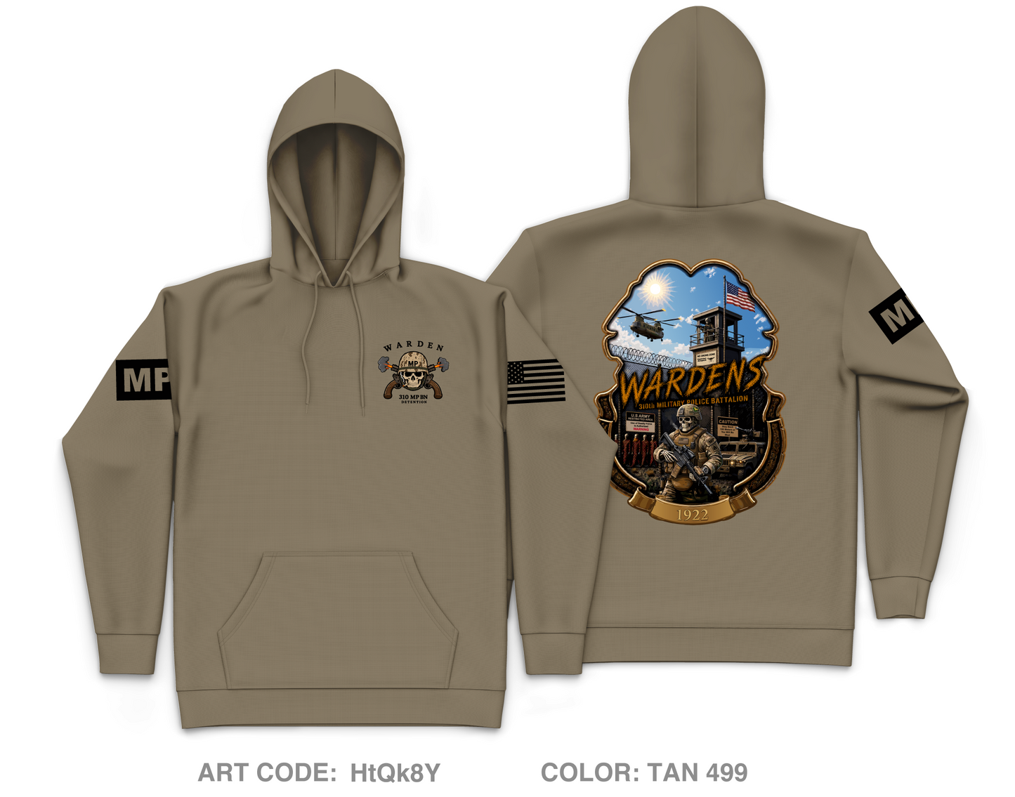 310th Military Police Battalion Core Men's Hooded Performance Sweatshirt - HtQk8Y