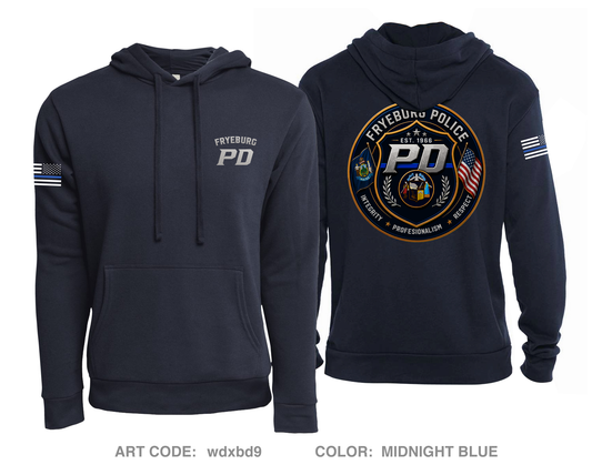 Fryeburg Police Department Comfort Unisex Hooded Sweatshirt - wdxbd9