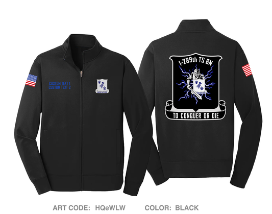 CUSTOM 1-289th TSBN Hi-Tech Performance Full-Zip Fleece Jacket - HQeWLW