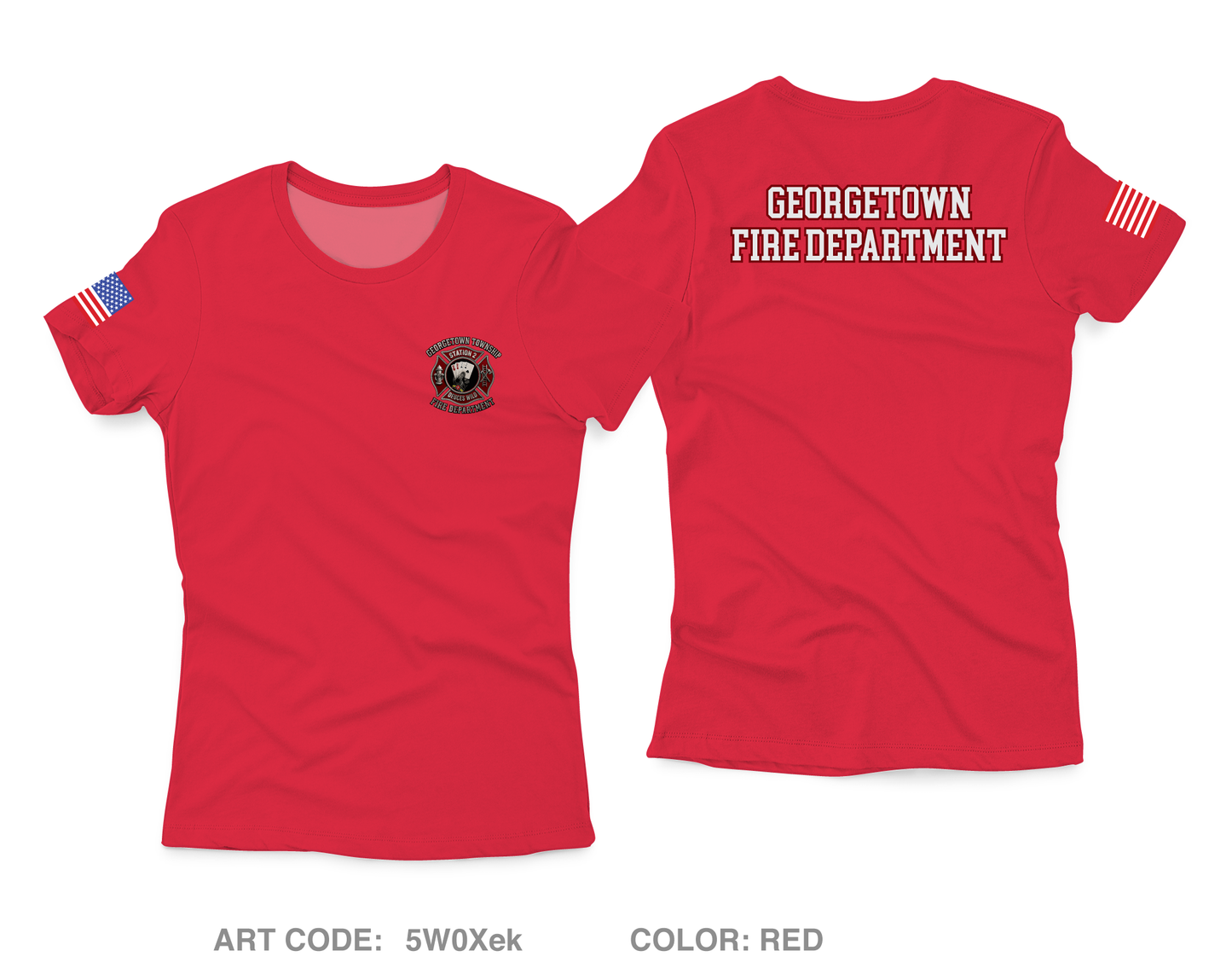 GTFD Station 2 Fundraising Collection Core Women's SS Performance Tee - 5W0Xek