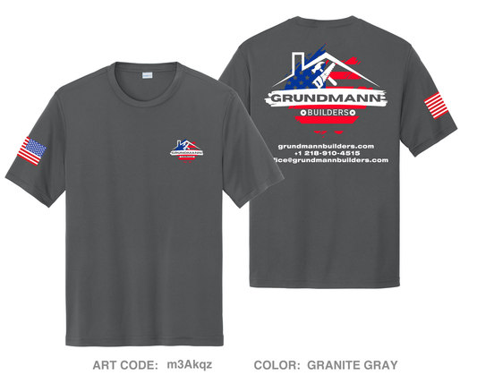 Grundmann Builders Hi-Tech Performance Unisex SS Tee - m3Akqz