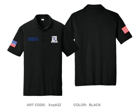 CUSTOM 1-289th TSBN Hi-Tech Performance Men's SS Polo - Xxq4GZ
