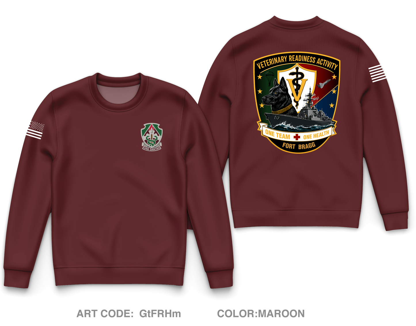 VRA Ft Bragg Core Men's Crewneck Performance Sweatshirt - GtFRHm