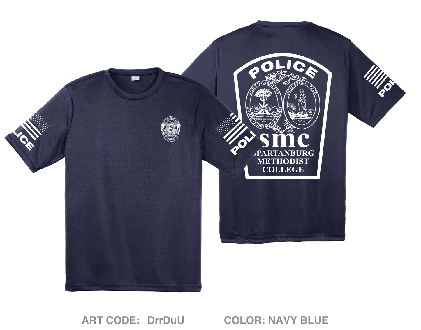 Spartanburg Methodist College Police Hi-Tech Performance Unisex SS Tee - DrrDuU