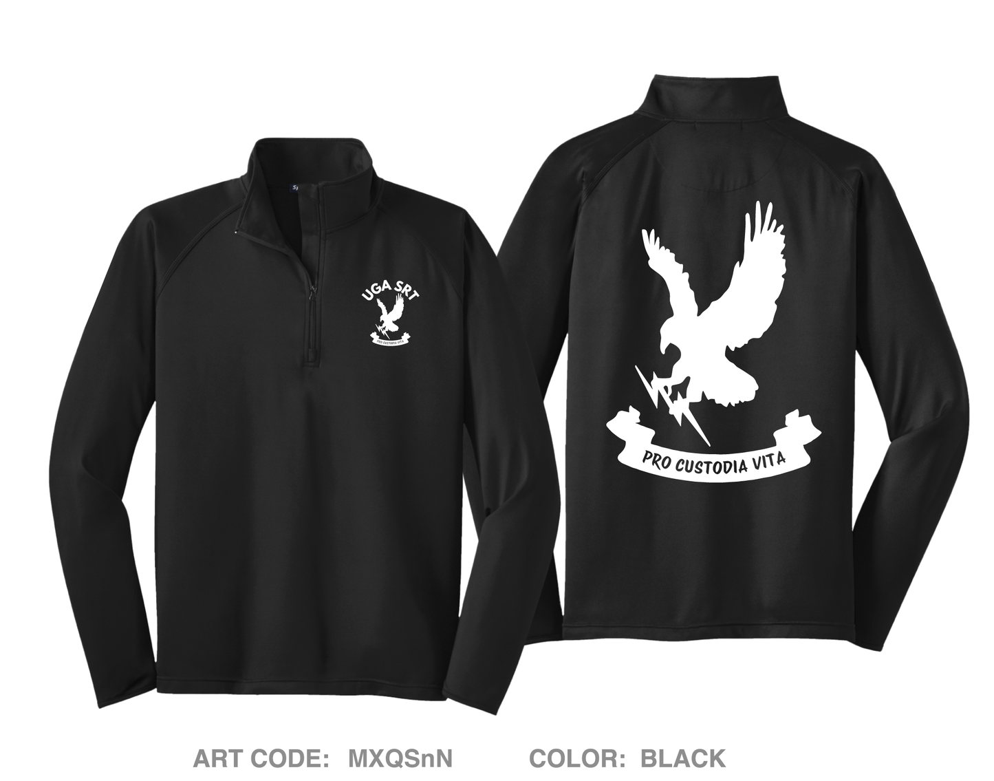 UGA Police Special Response Team Hi-Tech Performance Quarter-Zip Fleece Jacket - MXQSnN