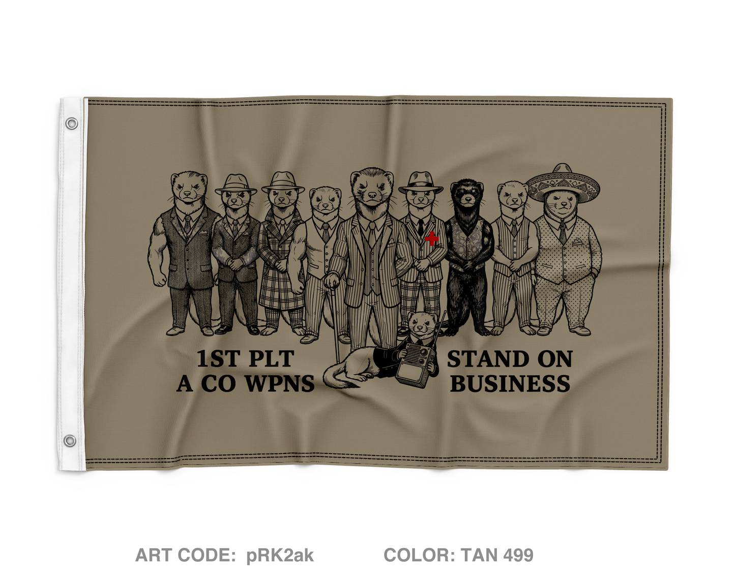 A Co 1st Plt Wpns Wall Flag - pRK2ak