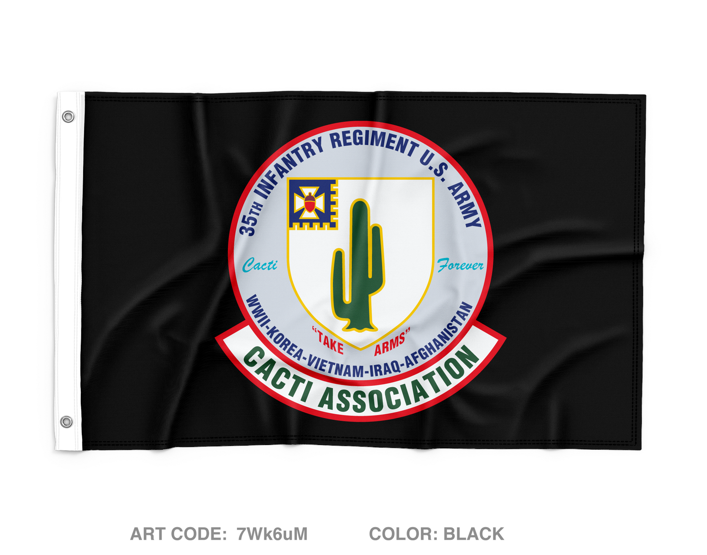 35th Infantry (Cacti) Regiment Association Fundraising collection Wall Flag - 7Wk6uM