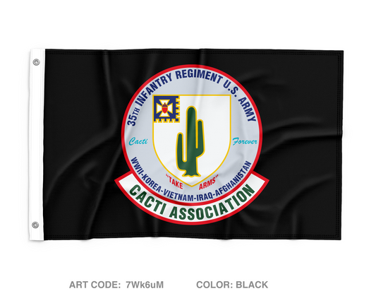 35th Infantry (Cacti) Regiment Association Fundraising collection Wall Flag - 7Wk6uM