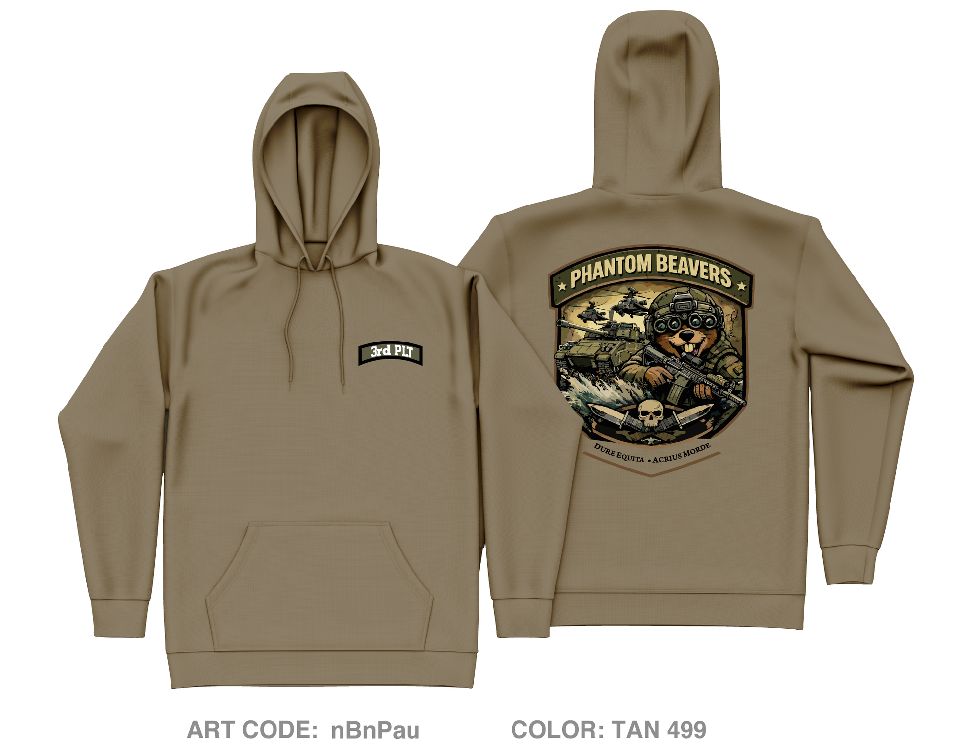 Phantom Beavers Core Men's Hooded Performance Sweatshirt - nBnPau