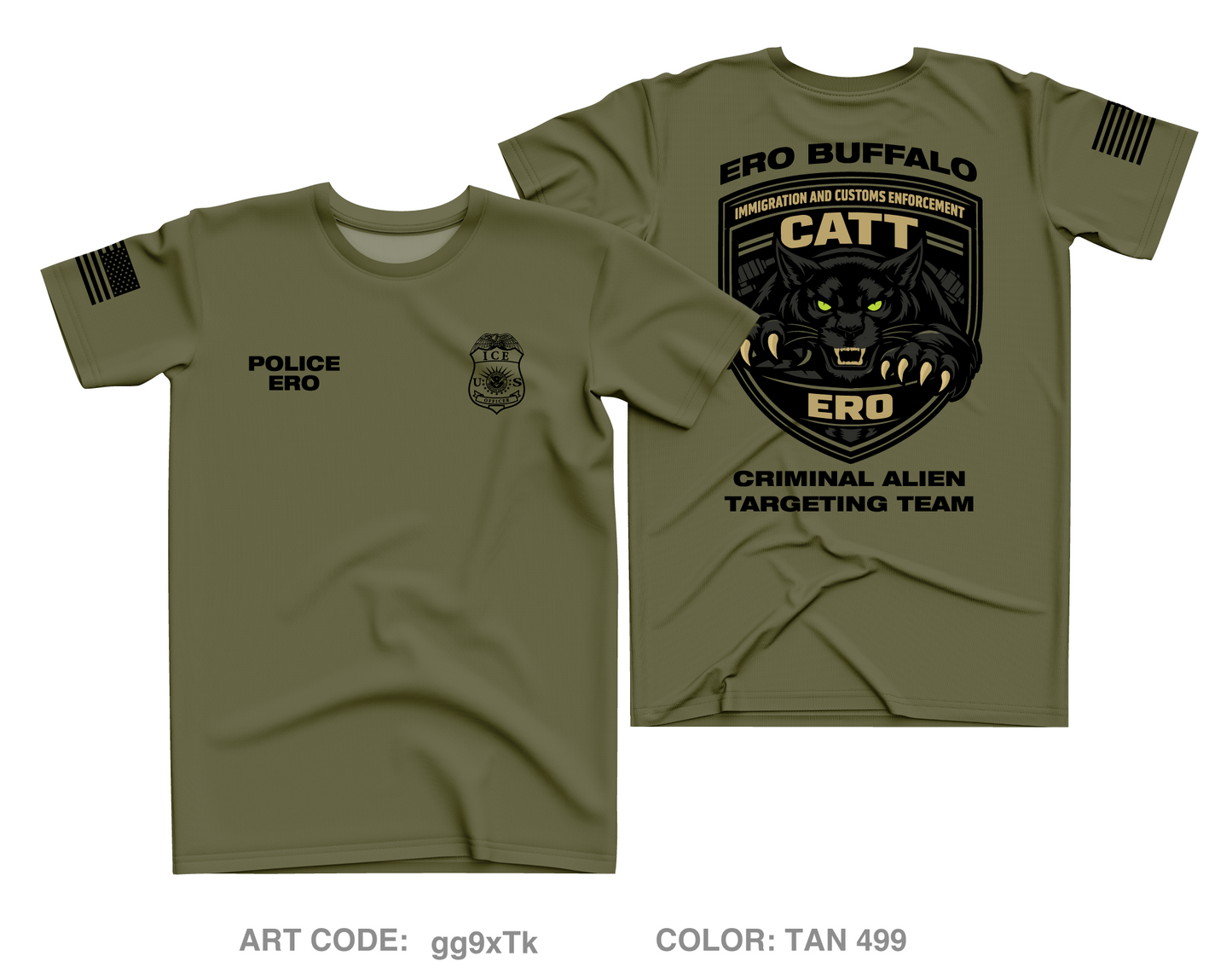 ICE ERO CMD Batavia Core Men's SS Performance Tee - gg9xTk