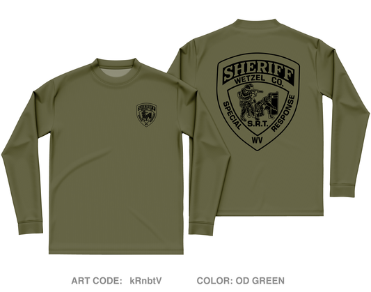 Wetzel County Sheriff SRT Core Men's LS Performance Tee - kRnbtV